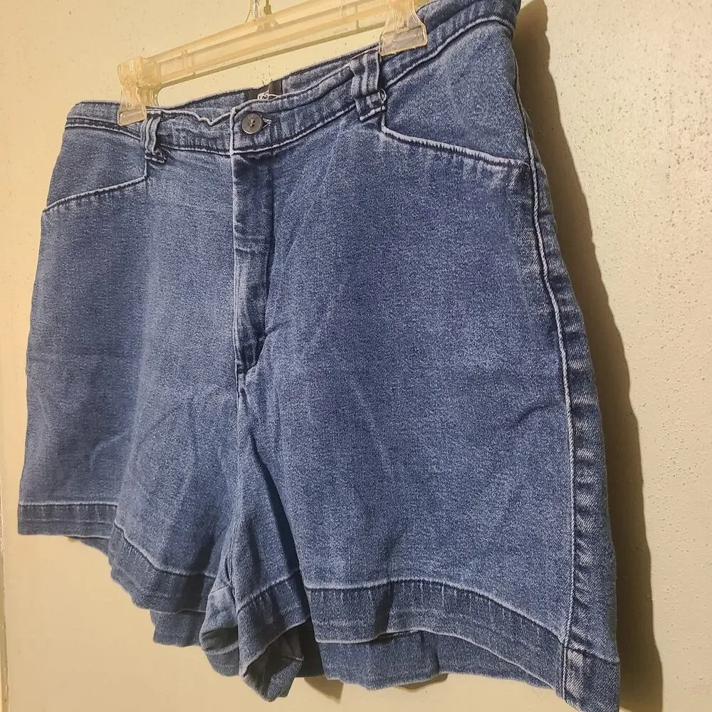 Lee Casuals Bareback Shorts Womens 16 P Blue Vintage 80s Denim